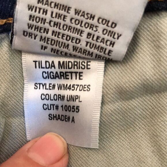 Hudson Tilda mid rise Cigarette Jean dark wash whiskering fading Size 31 - Picture 14 of 14